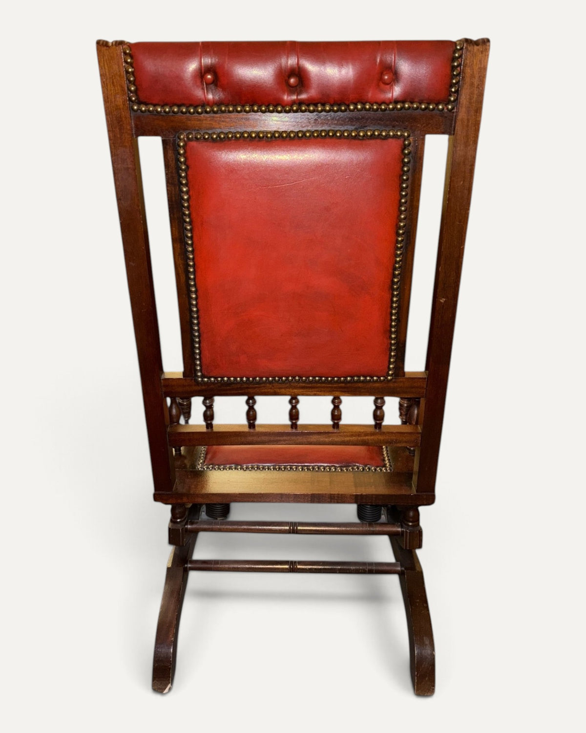 Engelsk Gungstol i oxblood läder