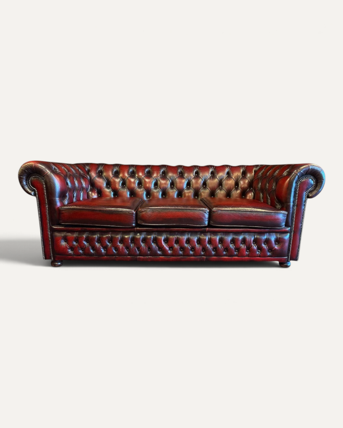 Chesterfield 3-sits soffa i läder, modell Winchester – bild 4 – Chesterhome