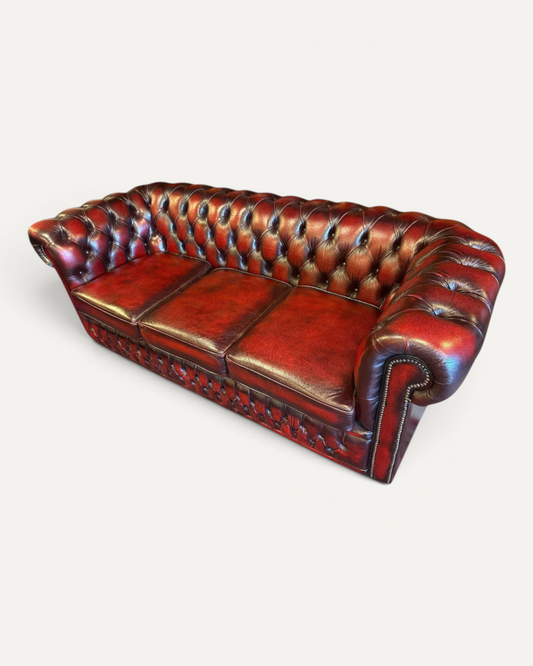 Chesterfield 3-sits soffa i läder, modell Winchester – Chesterhome