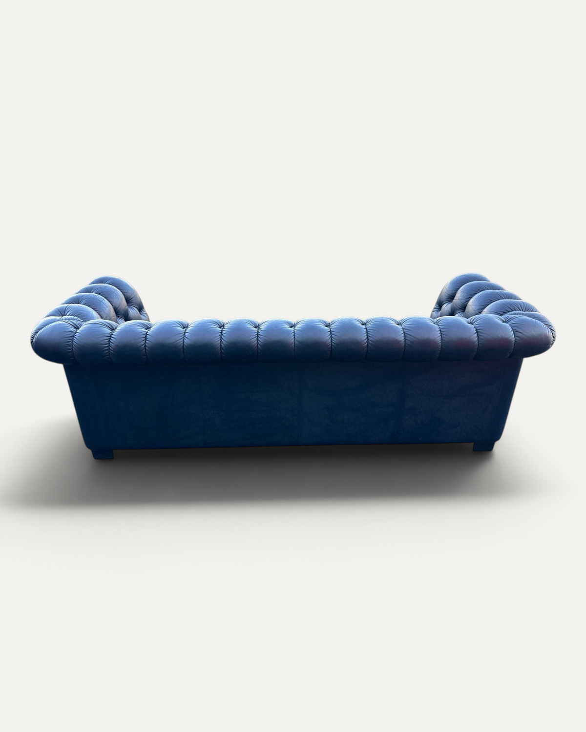 Chesterfield 3-sits soffa i blått läder – bild 5 – Chesterhome