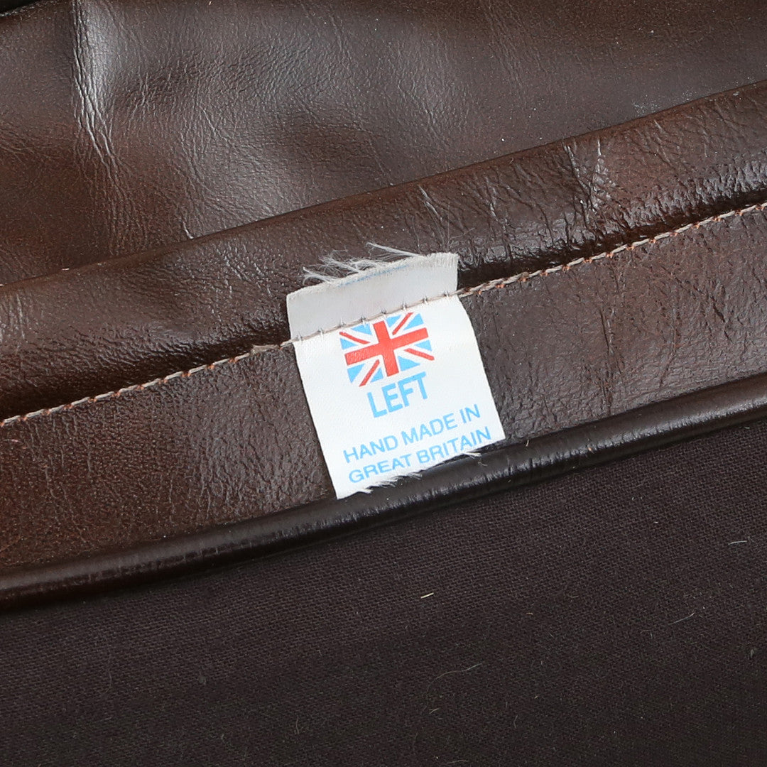 Engelsk Chesterfield 3-sits soffa i brunt läder