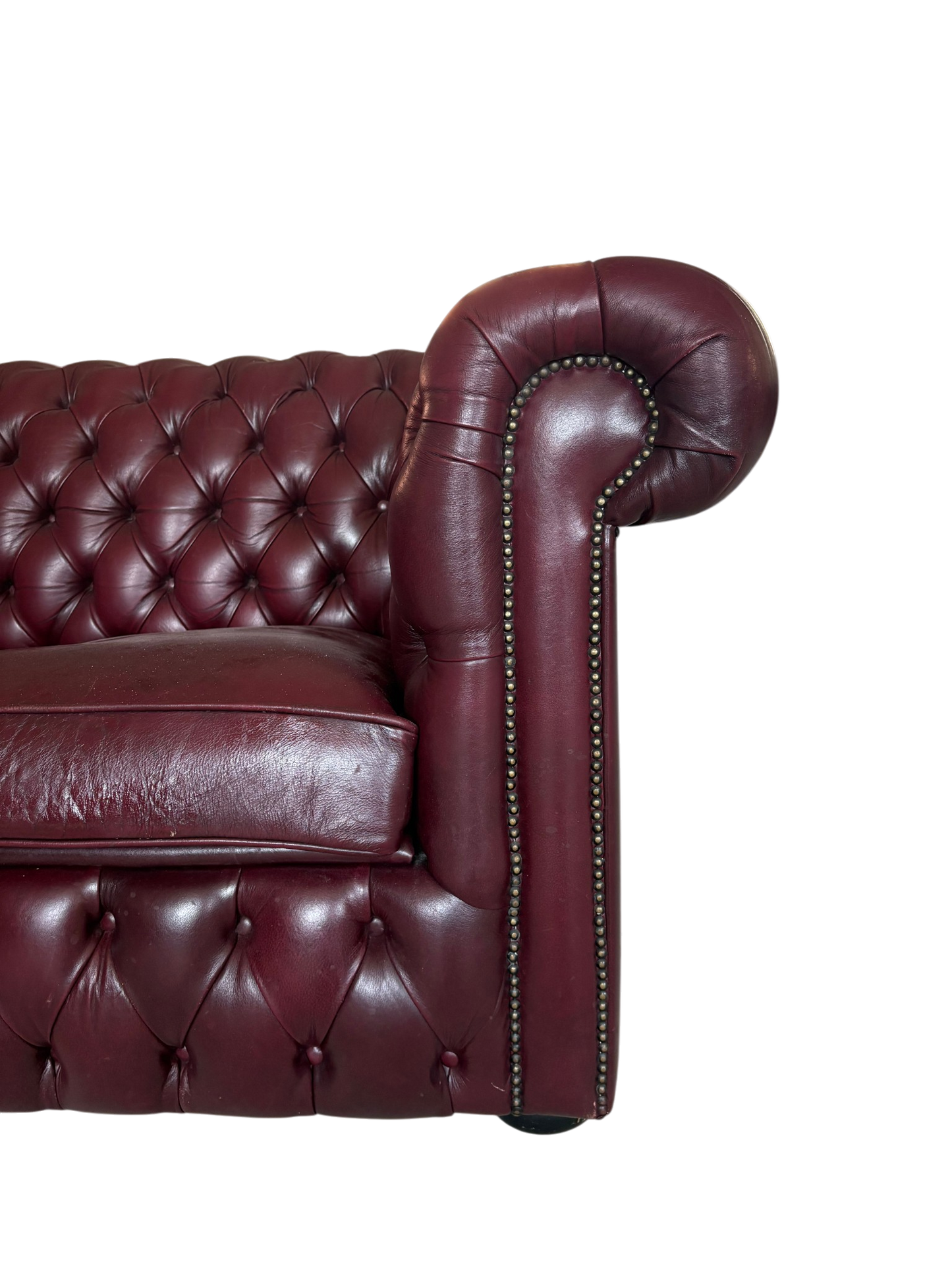 Chesterfield soffgrupp i läder – 3 delar