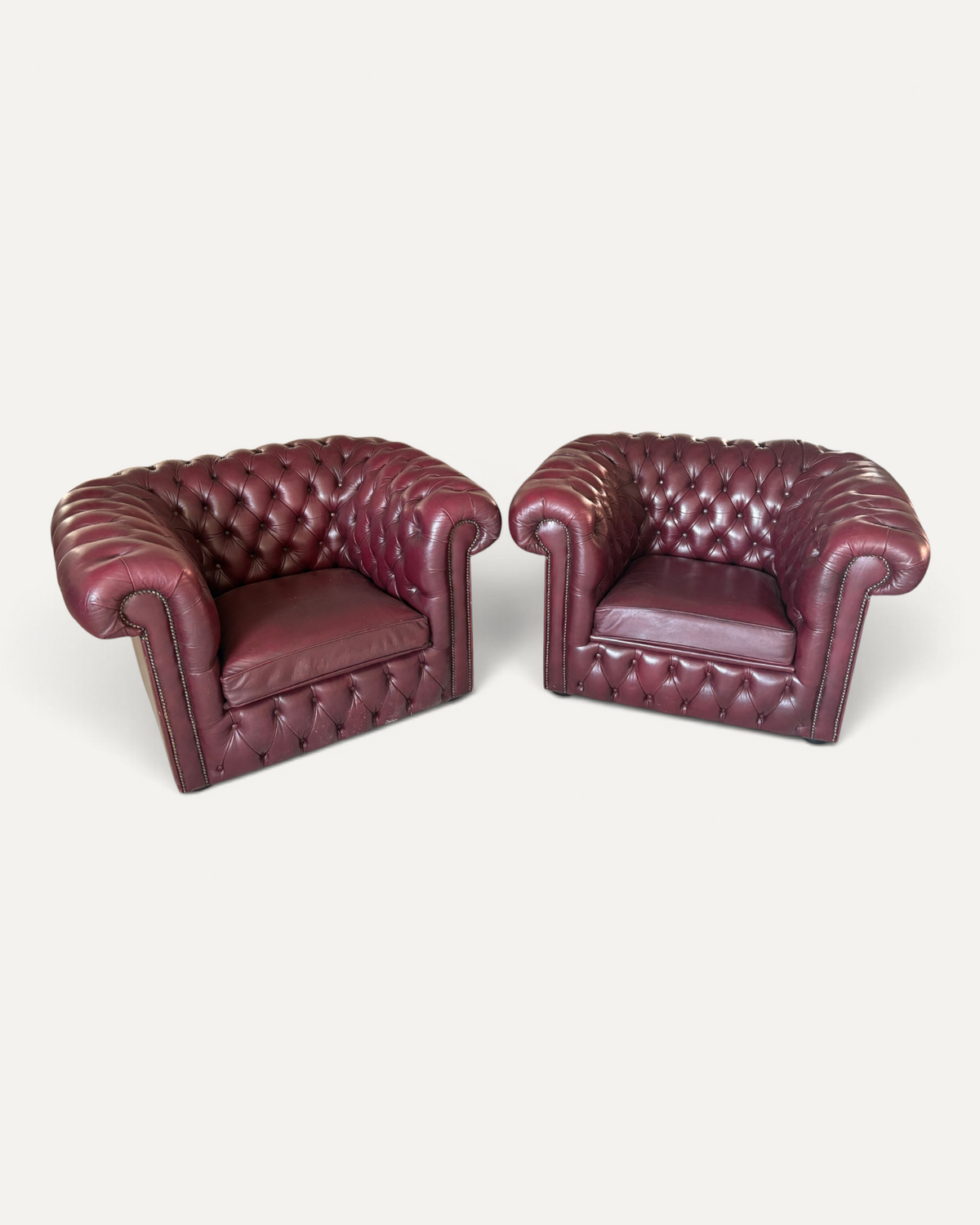 Chesterfield soffgrupp i läder, 3 delar – bild 3 – Chesterhome