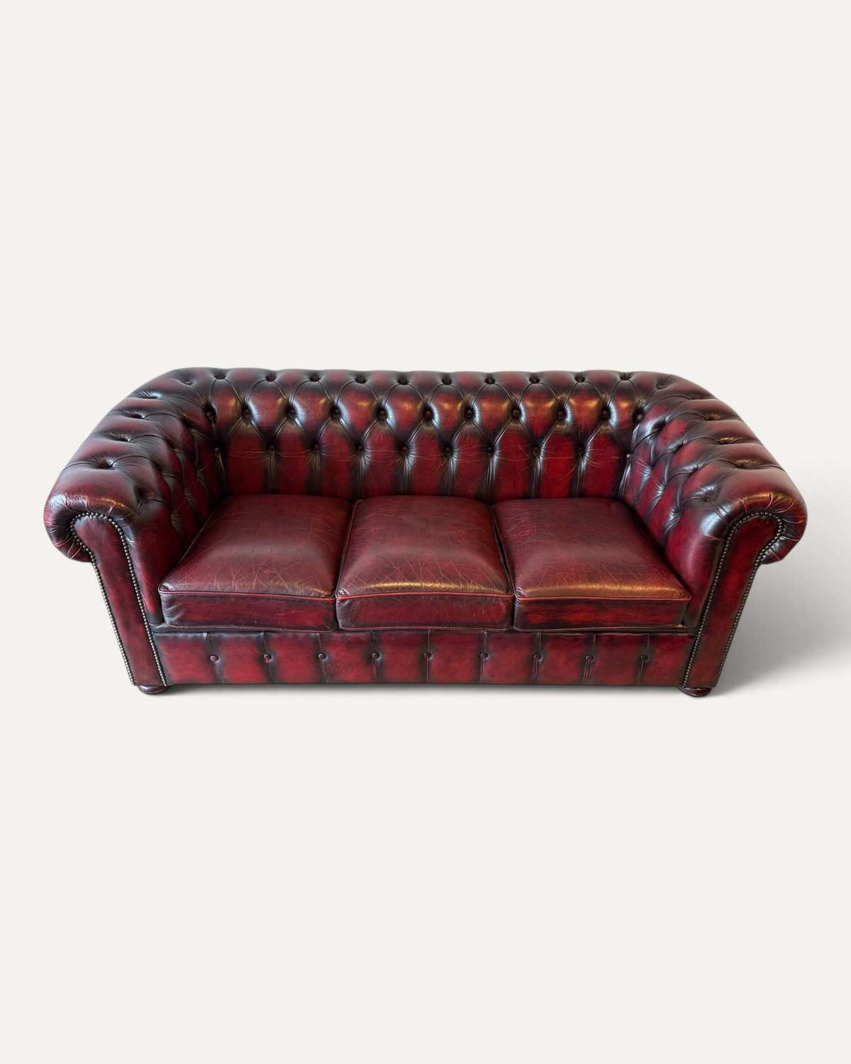 Chesterfield soffgrupp i läder, 3 delar – bild 6 – Chesterhome