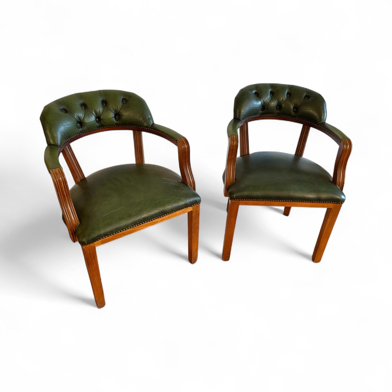 Leather Armchair, English Victorian Style