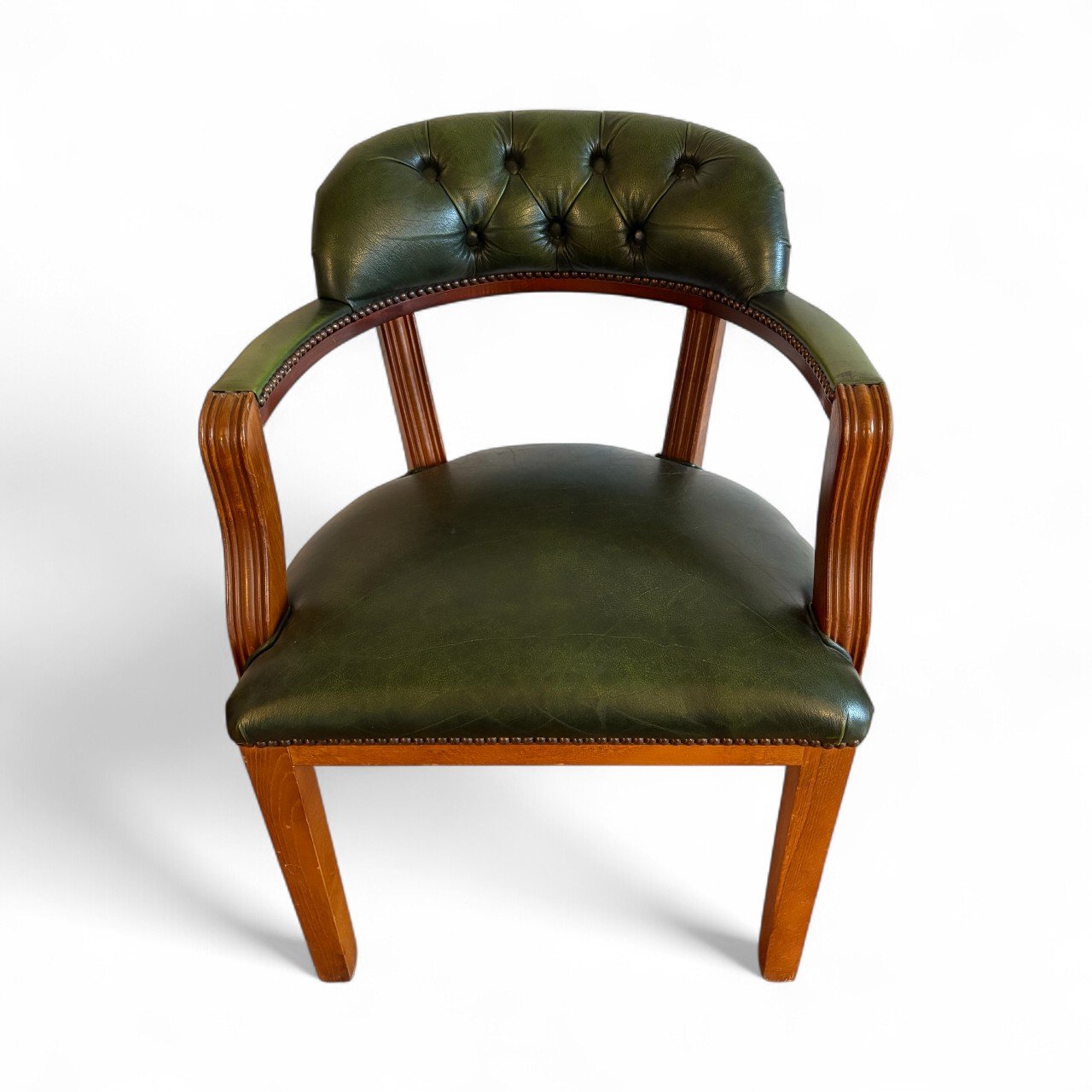Leather Armchair, English Victorian Style