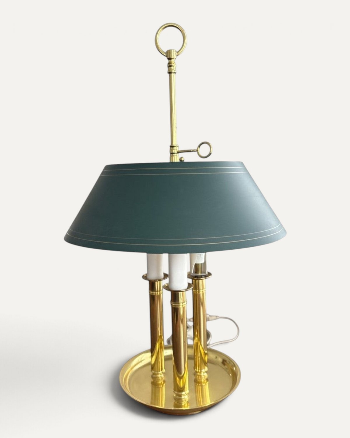 Bordslampa i mässing i bouillotte-stil, 1980-tal – bild 2 – Chesterhome